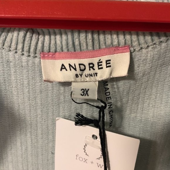 Women's Light Blue Gray Corduroy Jacket - Picture 2 of 4